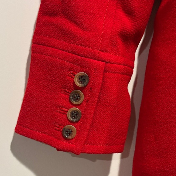 J. Crew Vibrant Red Wool Jacket - Picture 3 of 3